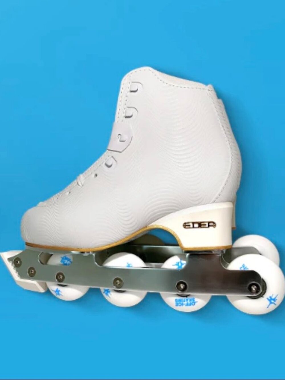EDEA WAVE White Artistic Off Ice Skates with Purple Laces & Swarovski Crystals - Picture 16 of 16